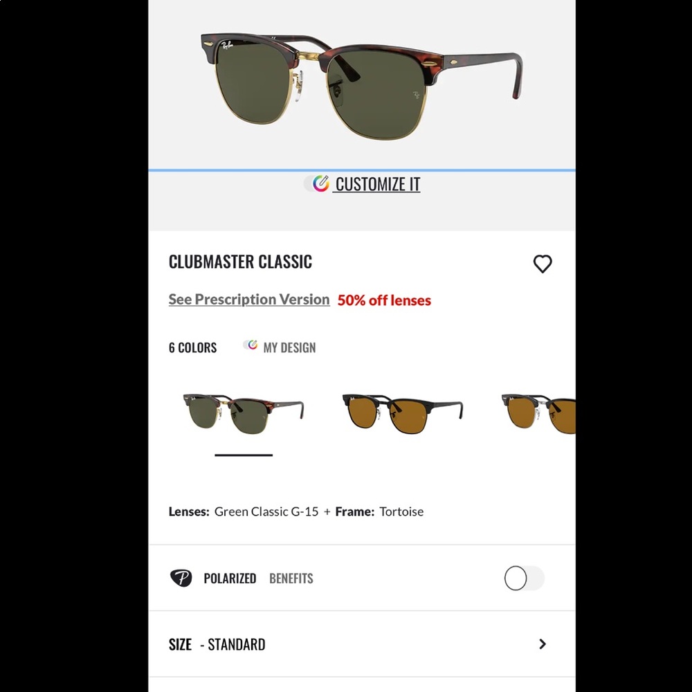 Ray-ban Clubmaster Classic